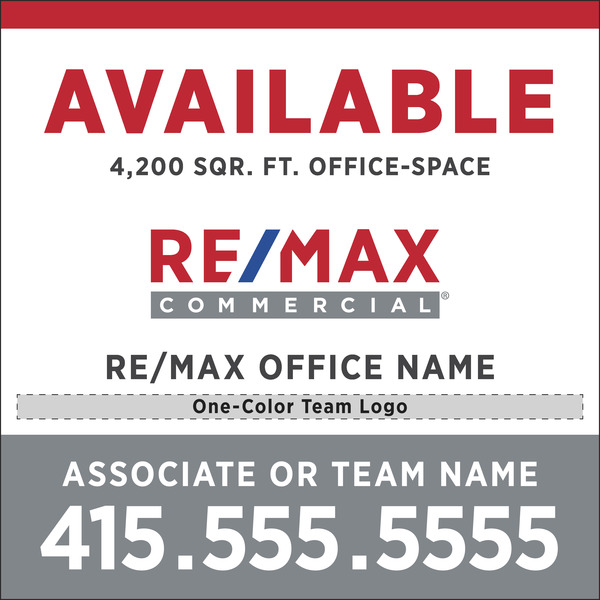 Commercial Team Logo Sign Panel, SF, 48h x 48w, 10mm Corrugated Plastic